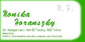 monika horanszky business card